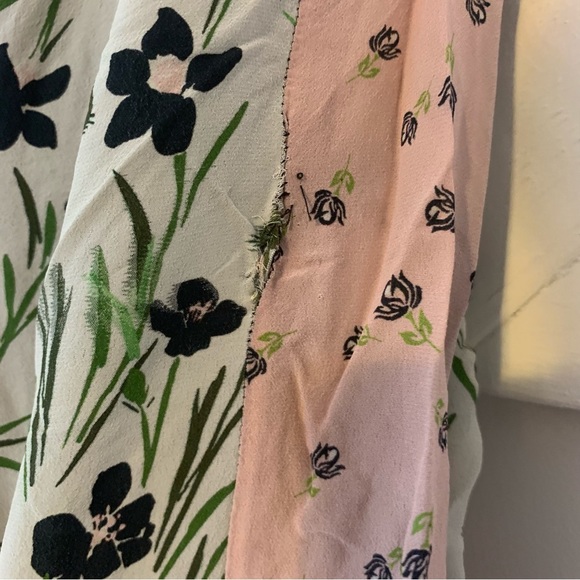 Nicole Miller Tulip Ditzy Floral Printed Long Sleeve Button Down Shift Dress 10 - Picture 7 of 11